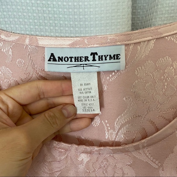 Vintage Pink Satin Dress - Picture 4 of 6